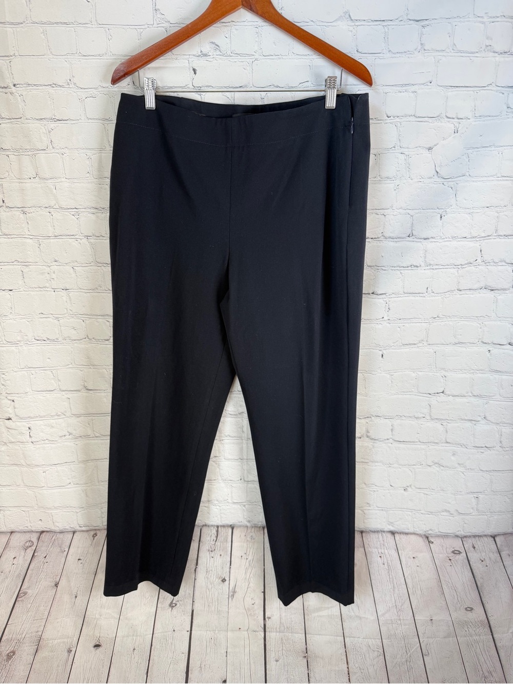 Talbots Black Straight-Leg Dress Trousers